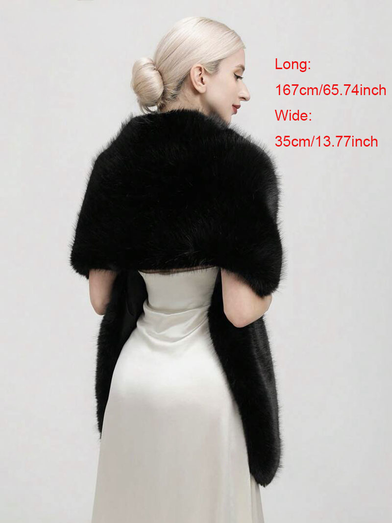 Fashion Luxury Faux Fox Fur Sh – Shawl Wrap Winter Bewertung und Preis