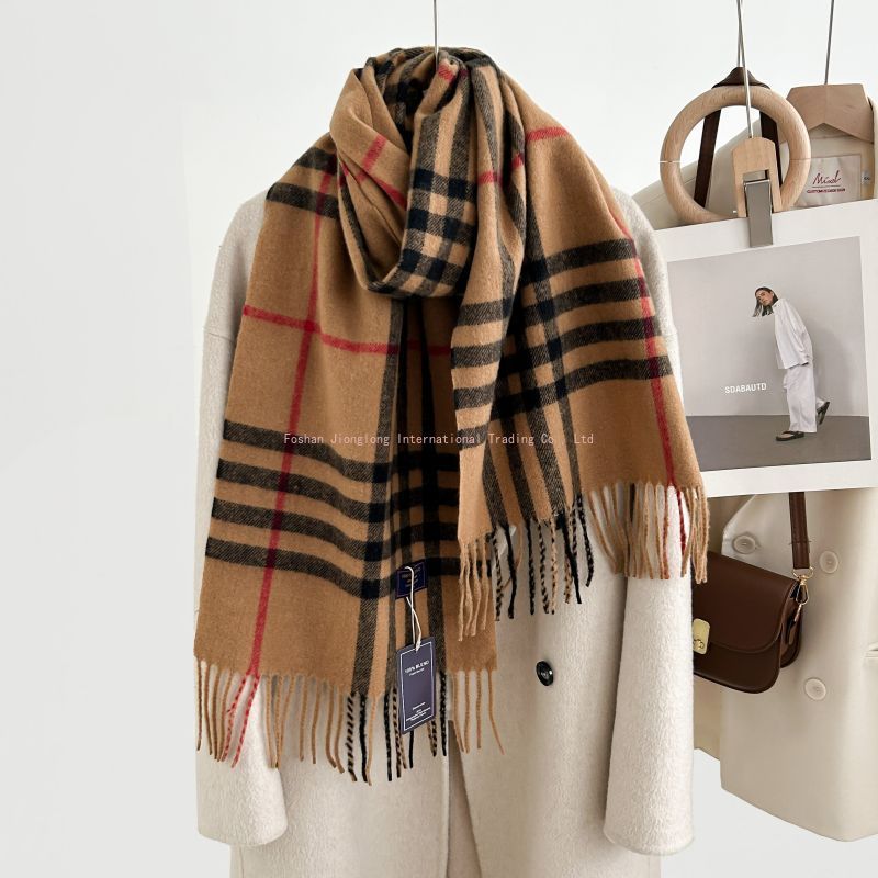 Autumn and winter classic chec – Wool Scarf Men Bewertung und Preis
