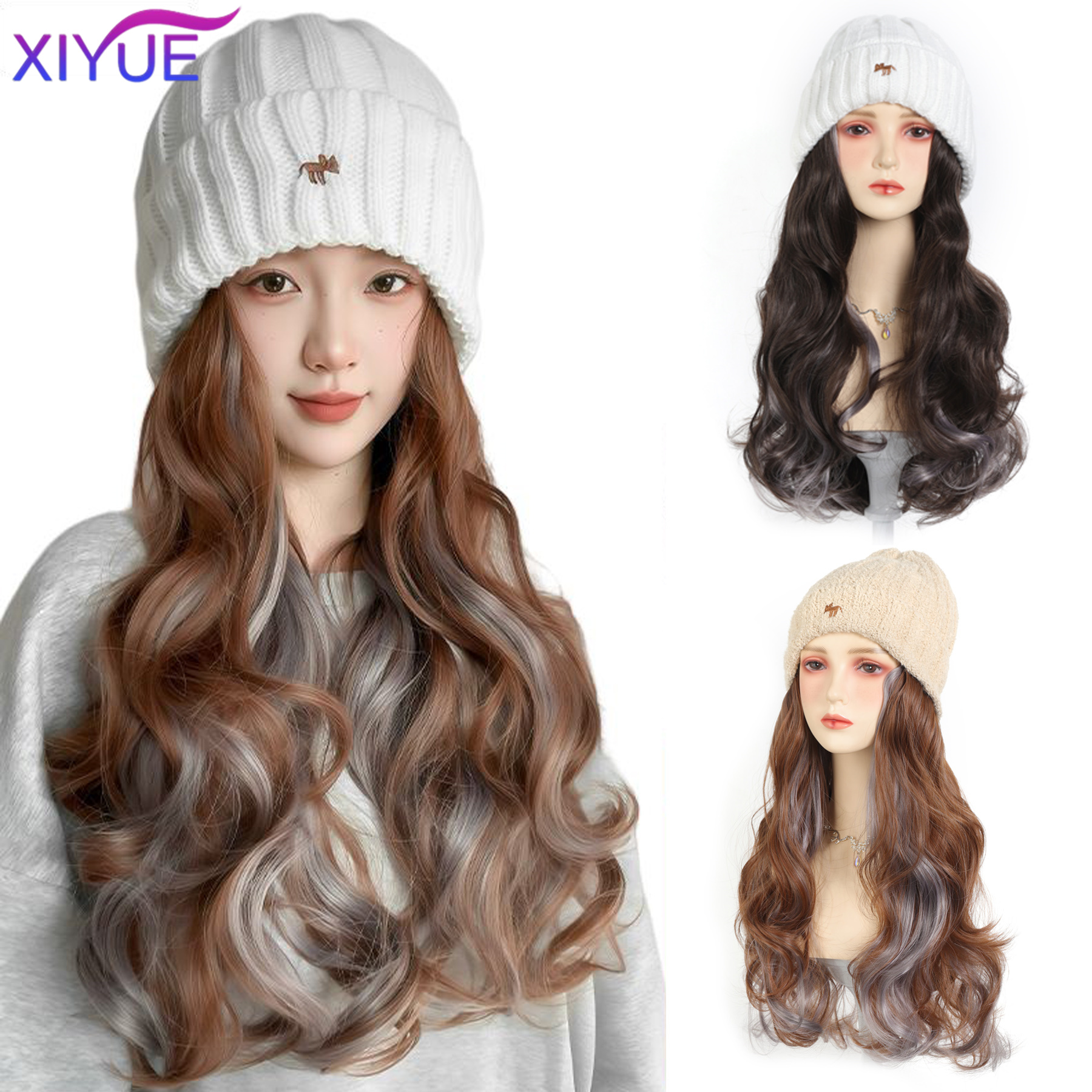 XY Synthetic Hat Wig Beanies H – Knit Beanie Hat Warm Bewertung und Preis