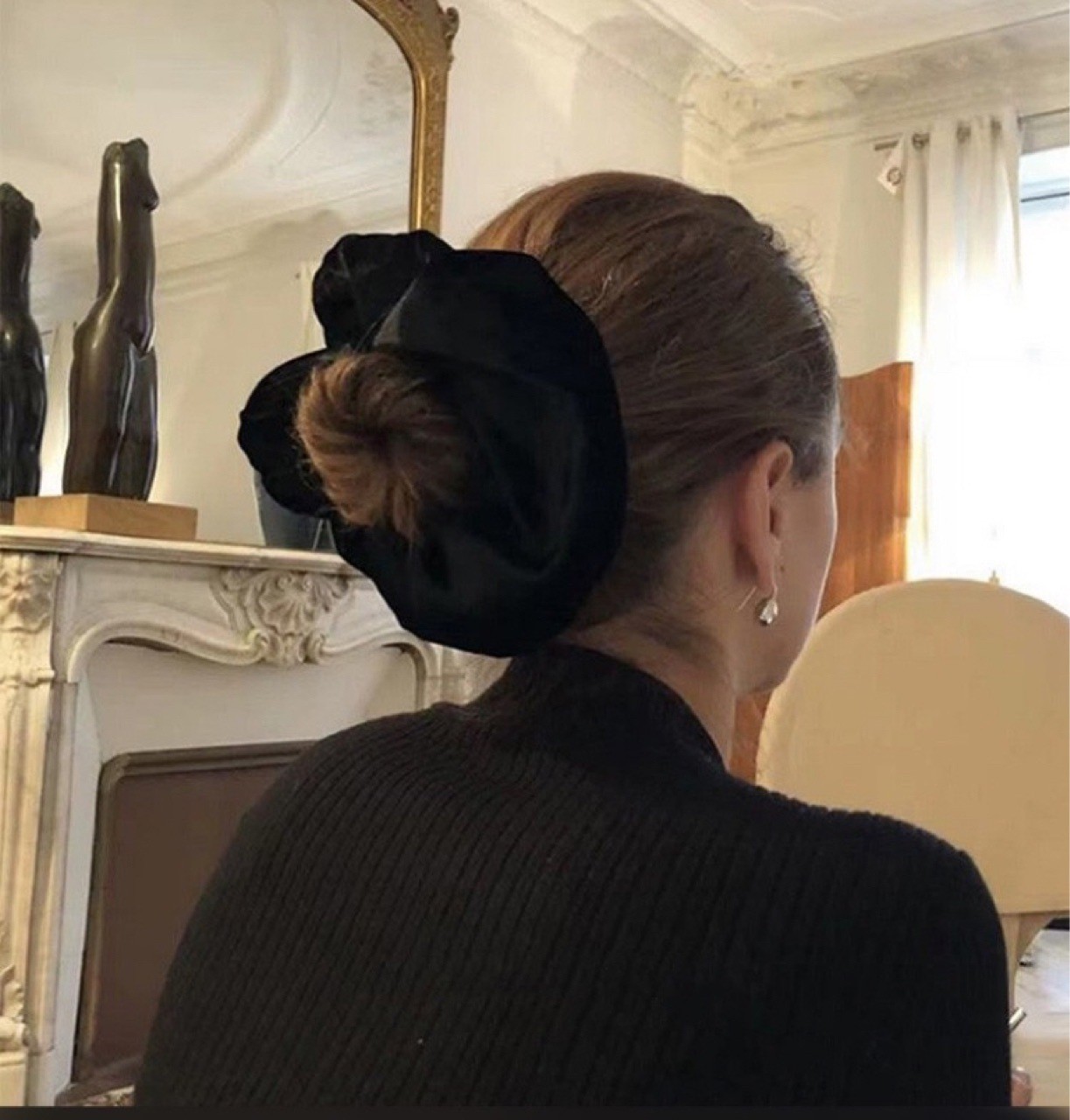 Oversize Black Velvet Scrunchi – Winter Headband Fleece Bewertung und Preis